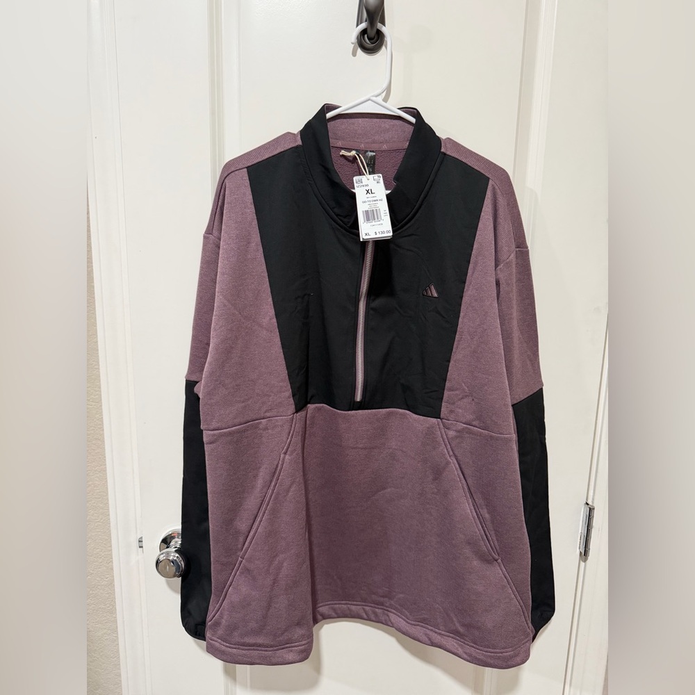 Adidas Go To DWR Hybrid 1/2 Zip Pullover Shadow Fig/Black Outerwear Sz XL IZ2930